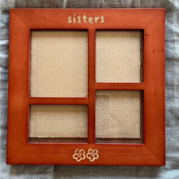 Rare Woods “Sisters” Wooden Picture Frame 8 1/4 x 8 1/4” - Picture 1 of 4